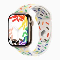 Apple Watch Series 10 46mm, Gold Titanium Case with Sport Band - Pride Edition