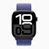 Apple Watch Series 10 42mm, Jet Black Aluminum Case with Sport Loop - Ultramarine