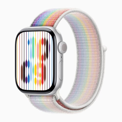 Apple Watch Series 11 46mm, Silver Aluminum Case with Sport Loop - Pride Edition
