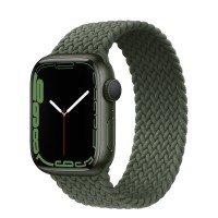 Apple Watch Series 7 41 мм, зеленый алюминий, плетеный монобраслет «Зелёные холмы»
