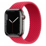 Apple Watch Series 7 45 мм, Graphite Stainless Steel, плетеный монобраслет Красный