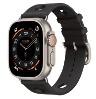 Apple Watch Ultra 3 Hermes 49mm, спортивный ремешок Scub’H Diving черного цвета