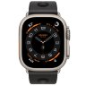 Apple Watch Ultra 3 Hermes 49mm, спортивный ремешок Scub’H Diving черного цвета