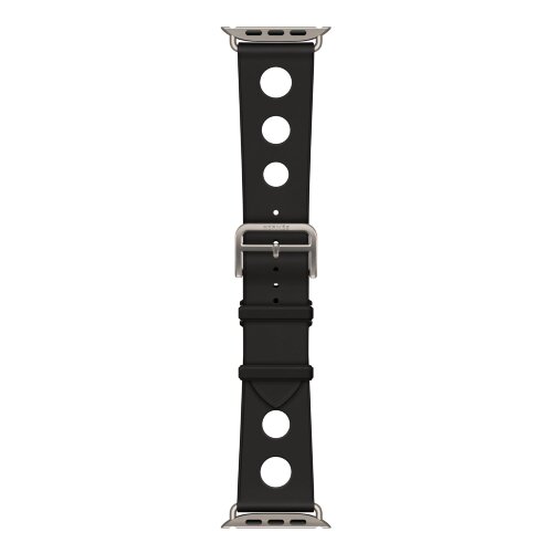 Apple Watch Ultra 3 Hermes 49mm, спортивный ремешок Scub’H Diving черного цвета