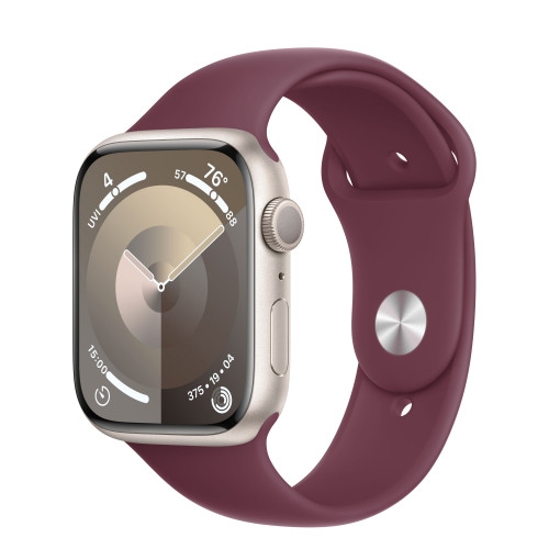 Apple Watch Series 9 41mm, Starlight Aluminum Case with Sport Band - Mulberry