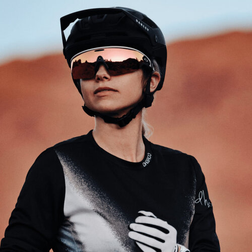 Oakley Meta Vanguard (Белая оправа, линзы Prizm розовое золото)