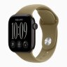 Apple Watch Series 12 46mm, Black Aluminum Case with Sport Band - Olive