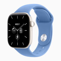 Apple Watch Series 12 42mm, Pearl White Ceramic Case with Sport Band - Wildflower Blue
