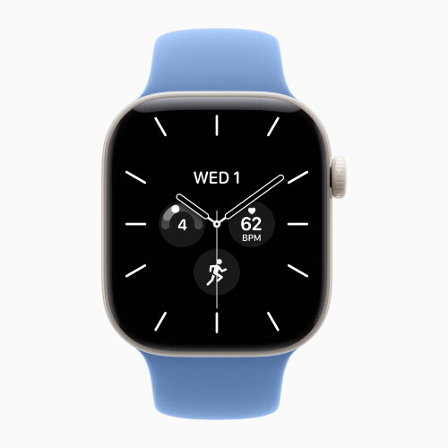 Apple Watch Series 12 42mm, Pearl White Ceramic Case with Sport Band - Wildflower Blue