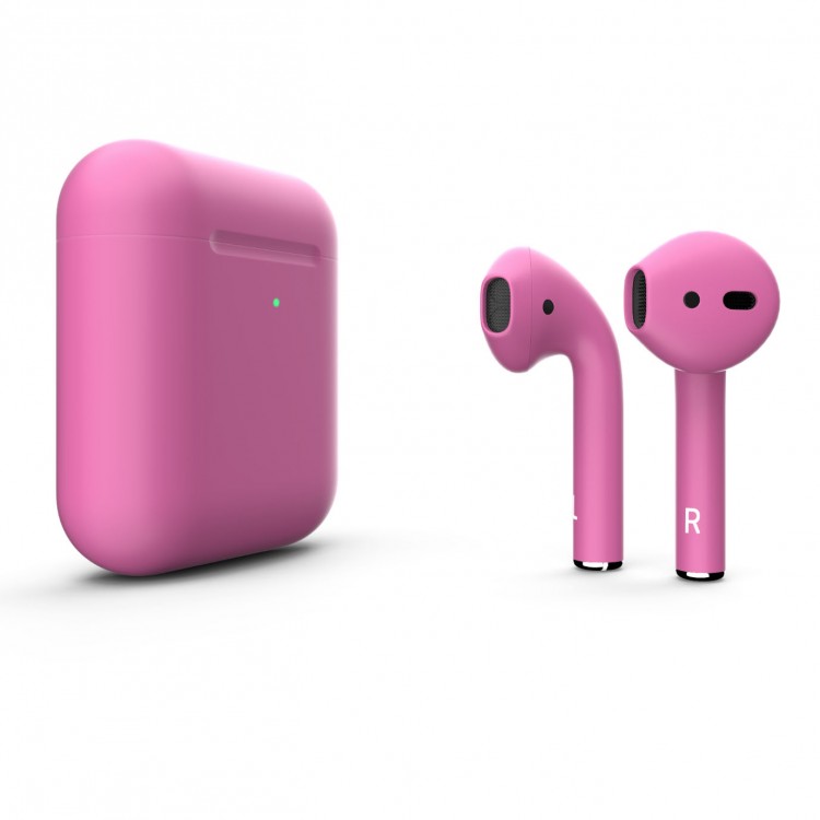 AirPods 2 розовые матовые с беспроводным футляром (2019)