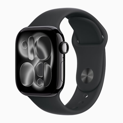 Apple Watch Series 11 42mm, Jet Black Aluminum Case with Sport Band - Black