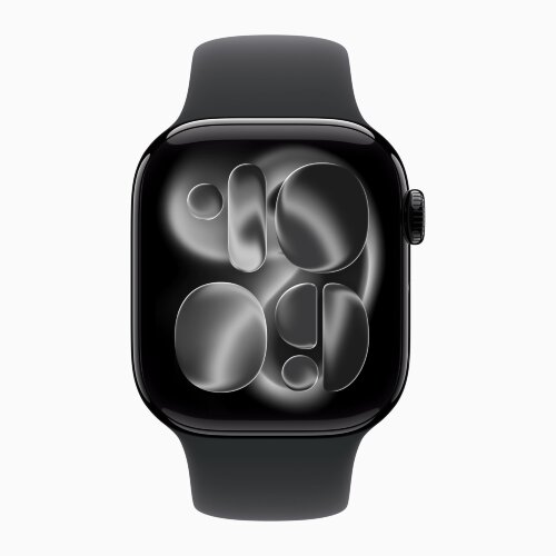 Apple Watch Series 11 42mm, Jet Black Aluminum Case with Sport Band - Black