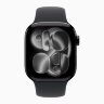 Apple Watch Series 11 42mm, Jet Black Aluminum Case with Sport Band - Black