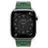Apple Watch Hermes Series 11 46mm, спортивный ремешок Kilim зеленый