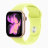 Apple Watch Series 11 42mm, Rose Gold Aluminum Case with Sport Band - Neon Yellow