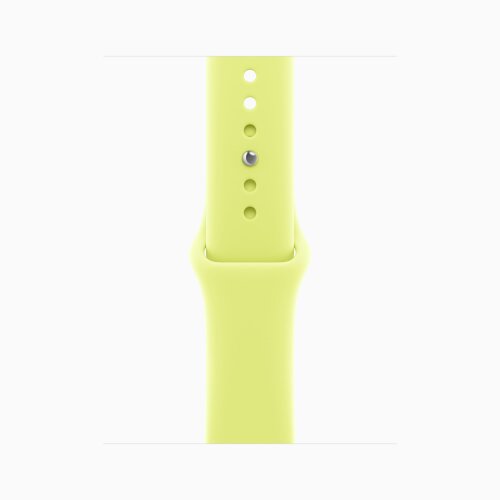 Apple Watch Series 11 42mm, Rose Gold Aluminum Case with Sport Band - Neon Yellow