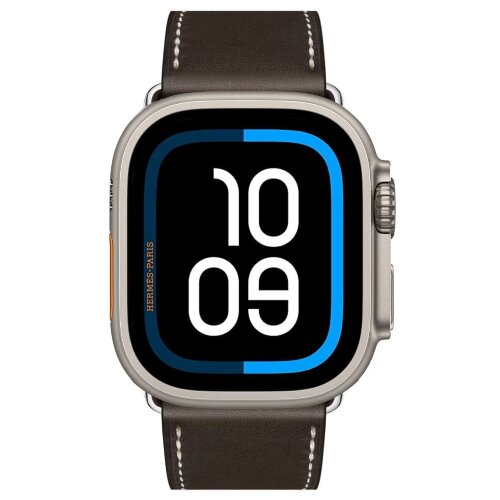 Apple Watch Ultra 3 Hermes 49mm Titanium Case with  Single Tour Deployment Ebene