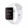 Apple Watch Series 2 42mm, белый спортивный ремешок, серебристый алюминий