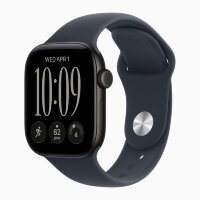 Apple Watch Series 12 46mm, Black Aluminum Case with Sport Band - Navy Blue