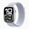 Apple Watch Series 10 42mm, Silver Aluminum Case with Sport Loop - Blue Cloud