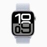 Apple Watch Series 10 42mm, Silver Aluminum Case with Sport Loop - Blue Cloud