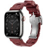 Apple Watch Hermes Series 11 46mm, спортивный ремешок Kilim красный