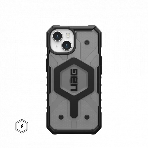 Защитный чехол Uag Pathfinder Clear для iPhone 15 Plus MagSafe - Пепел (Ash)