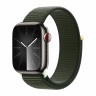 Apple Watch Series 9 41mm, Graphite Stainless Steel Case with Sport Loop - Cypress