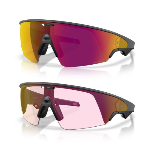 Oakley Meta Vanguard (Черная оправа, линзы Prizm Transitions бордовые)