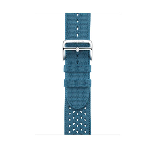 Ремешок Hermes для Apple Watch 41mm Bleu Jean Tricot Single Tour - Голубой