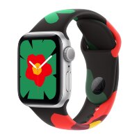 Apple Watch SE (2023) 40mm, Silver Aluminum Case with Sport Band - Unity Bloom (Цветочный принт)