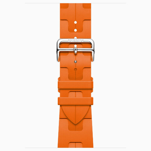 Apple Watch Hermes Series 11 46mm, спортивный ремешок Kilim оранжевый