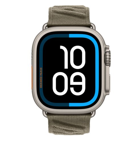 Apple Watch Ultra 3 Hermes 49mm, ремешок En Mer серого цвета