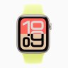 Apple Watch SE 3 40mm, Starlight Aluminum Case with Sport Band - Neon Yellow