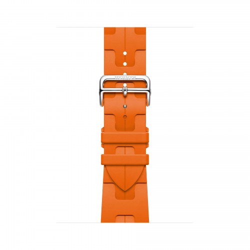 Apple Watch Hermes Series 9 45mm, спортивный ремешок Kilim оранжевый