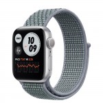 Apple Watch Series 6 Nike 40 мм, серебристый алюминий, браслет "Дымчатый серый"