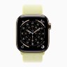 Apple Watch Series 11 42mm, Gold Titanium Case with Sport Loop - Neon Yellow
