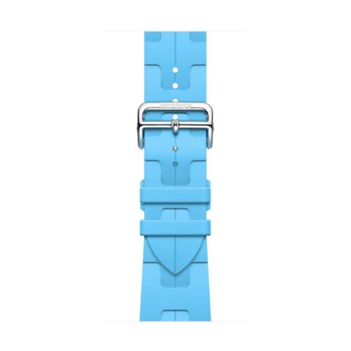 Apple Watch Ultra 3 Hermes 49mm Titanium, спортивный ремешок  Kilim голубой