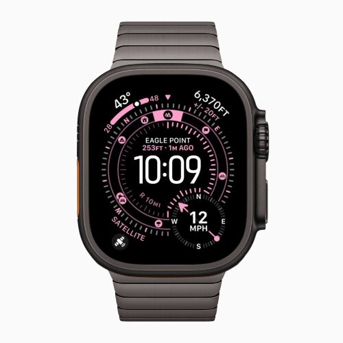 Apple Watch Ultra 3 49mm Black Titanium Case with Slate Link Bracelet