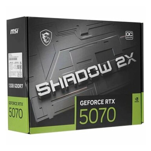 Видеокарта NVIDIA MSI SHADOW 2X GeForce RTX 5070 Dual Fan OC 12 ГБ