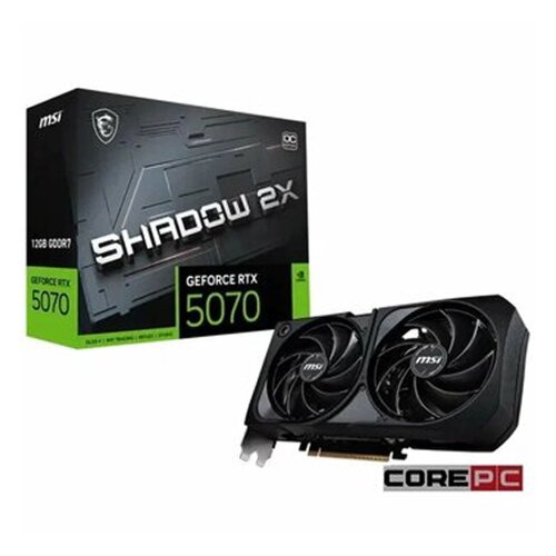 Видеокарта NVIDIA MSI SHADOW 2X GeForce RTX 5070 Dual Fan OC 12 ГБ