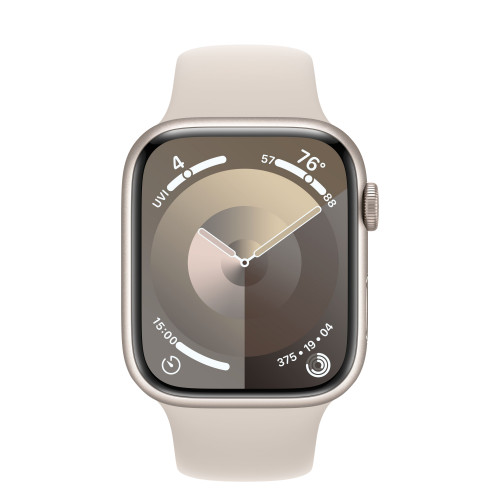 Apple Watch Series 9 41mm, Starlight Aluminum Case with Sport Band - Starlight