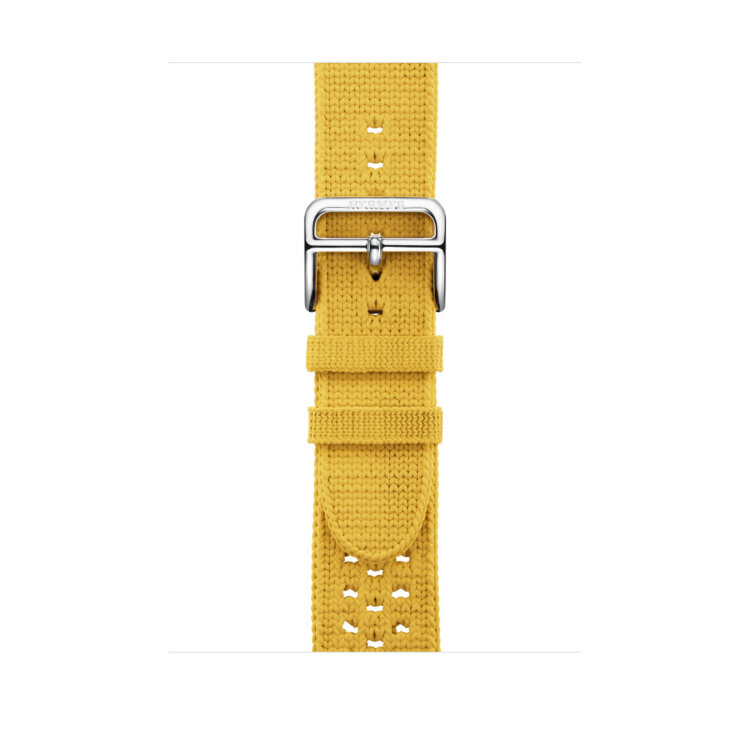 Ремешок Hermes для Apple Watch 42mm Jaune de Naples Tricot Single Tour - Желтый