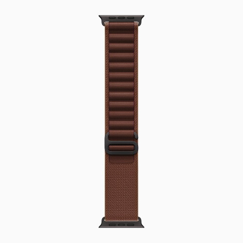 Apple Watch Ultra 4 49mm Black Titanium Case with Burgundy Alpine Loop (M)