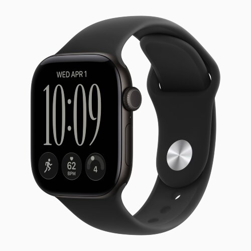 Apple Watch Series 12 46mm, Black Aluminum Case with Sport Band - Black