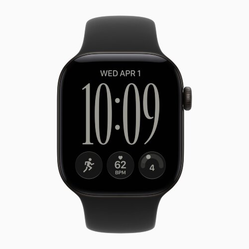 Apple Watch Series 12 46mm, Black Aluminum Case with Sport Band - Black