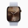 Apple Watch Series 10 46mm, Gold Titanium Case with Sport Loop - Blue Cloud