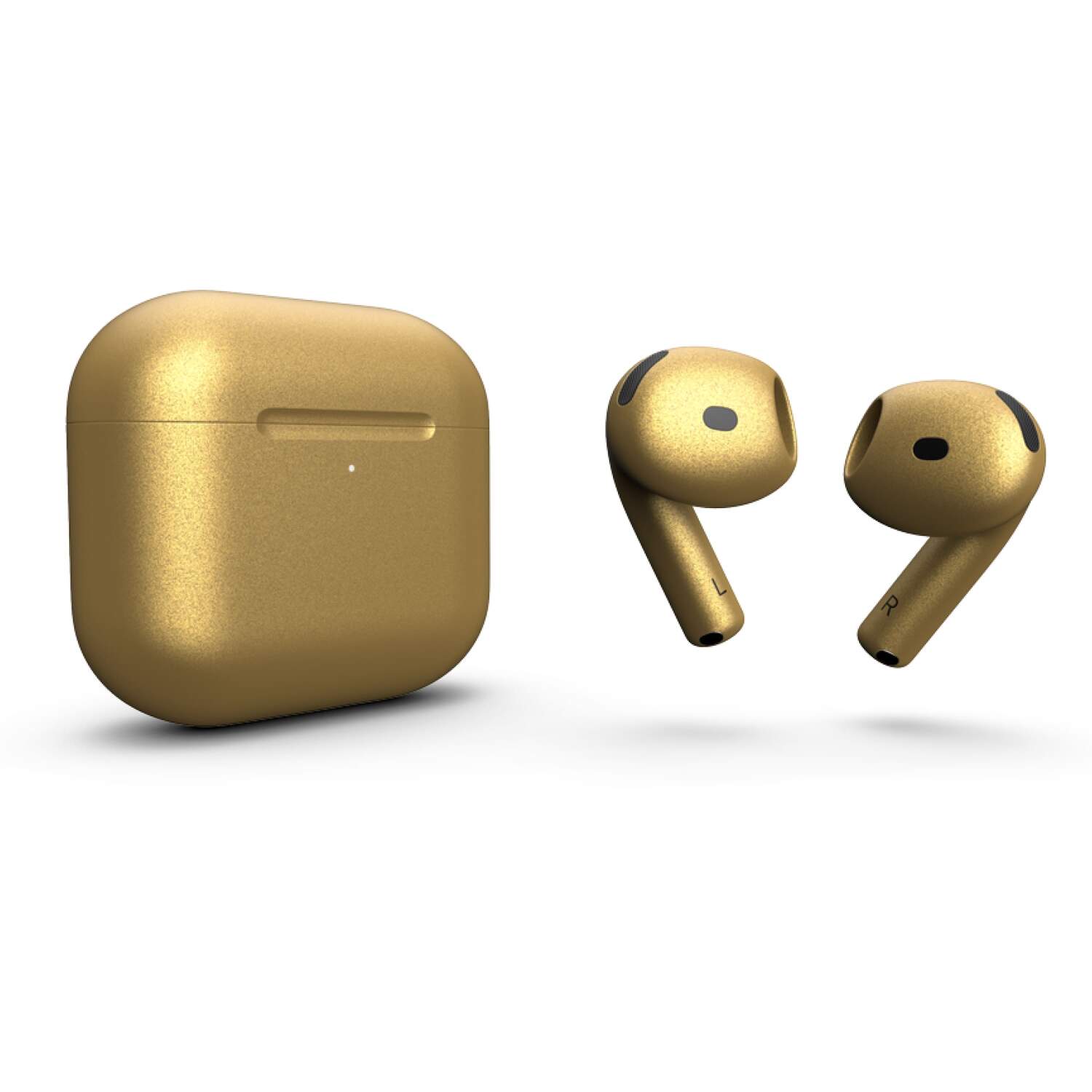 Купить AirPods 4 металлический глянец золотым цветом в Москве цена