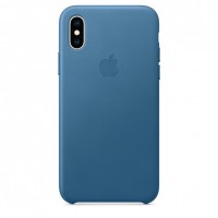 Кожаный чехол для iPhone Xs, цвет "лазурная волна"