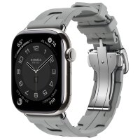 Apple Watch Hermes Series 11 46mm, спортивный ремешок Kilim серый